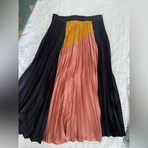 1.State Pleated Colorblock Maxi Skirt NWOT